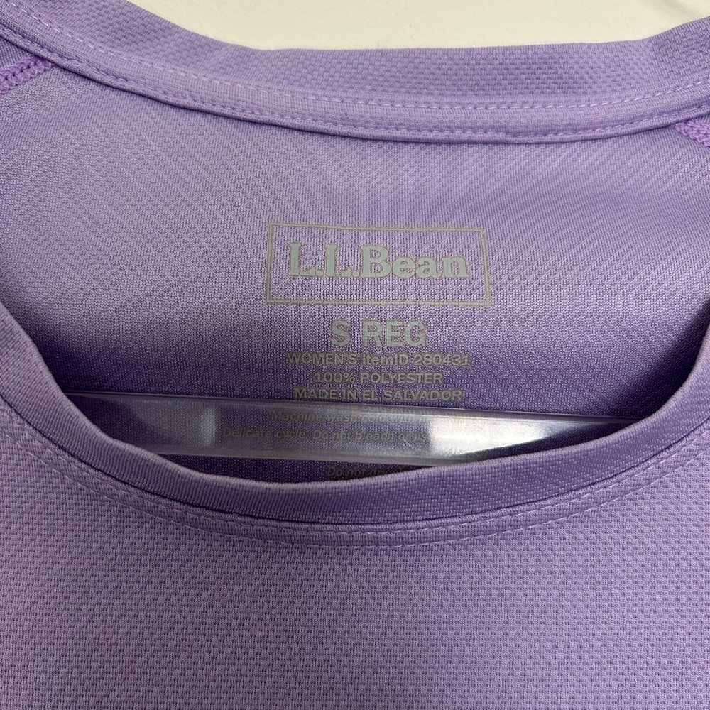 L.L. Bean Athletic Tank Top Purple Small Back Zip Pocket Mesh Activewear - Picture 2 of 6